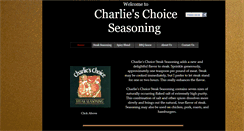 Desktop Screenshot of charlieschoiceseasoning.com