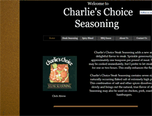 Tablet Screenshot of charlieschoiceseasoning.com